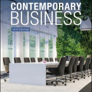 Contemporary Business 19th Edition Boone - Test Bank