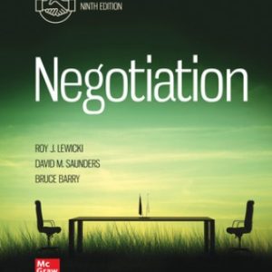 Negotiation 9th Edition Lewicki - Solution Manual