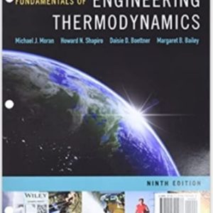 Fundamentals of Engineering Thermodynamics 9th Edition Moran - Solution Manual